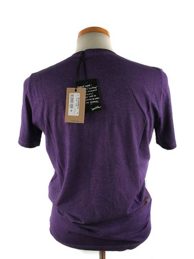 Vintage V-Neck Washed Short-Sleeved T-Shirt Purple - DSQUARED2 - BALAAN 4