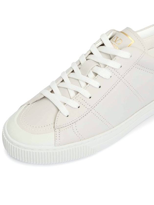 Men's City Planet Leather Low Top Sneakers White - VALENTINO - BALAAN 8