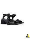 Chiara Block Heel Leather Sandal Heels Black - CAMPER - BALAAN 2