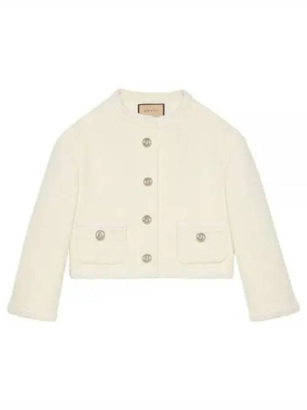 Wool Blazer Metal GG Button Jacket Ivory - GUCCI - BALAAN 2