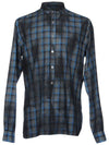 spray paint checked shirt - LANVIN - BALAAN 4