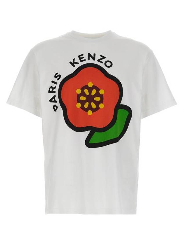 Pop Print Short Sleeve T-Shirt White - KENZO - BALAAN 1