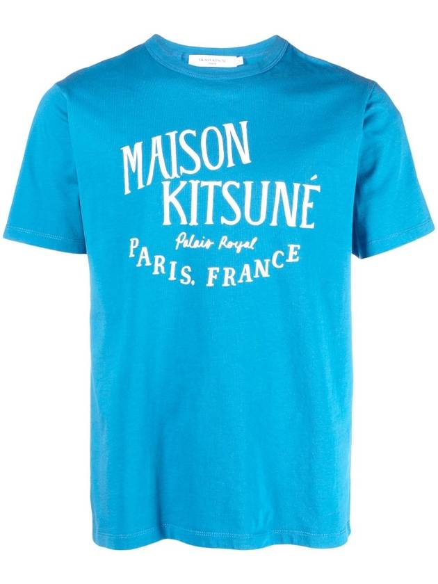 Paris Royal Classic Short Sleeve T-Shirt Sapphire - MAISON KITSUNE - BALAAN 2