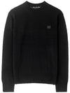 Kalon Face Crew Neck Knit Top Black - ACNE STUDIOS - BALAAN 2