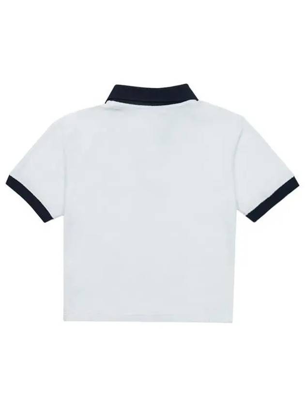 V-Neck Cotton Short Sleeve T-shirt Navy White - SPORTY & RICH - BALAAN 3