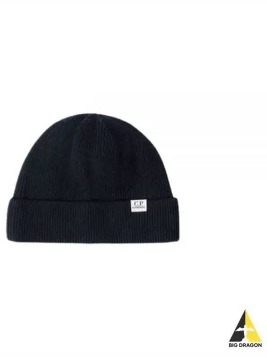 Re-Wool Short Beanie Black - CP COMPANY - BALAAN 2