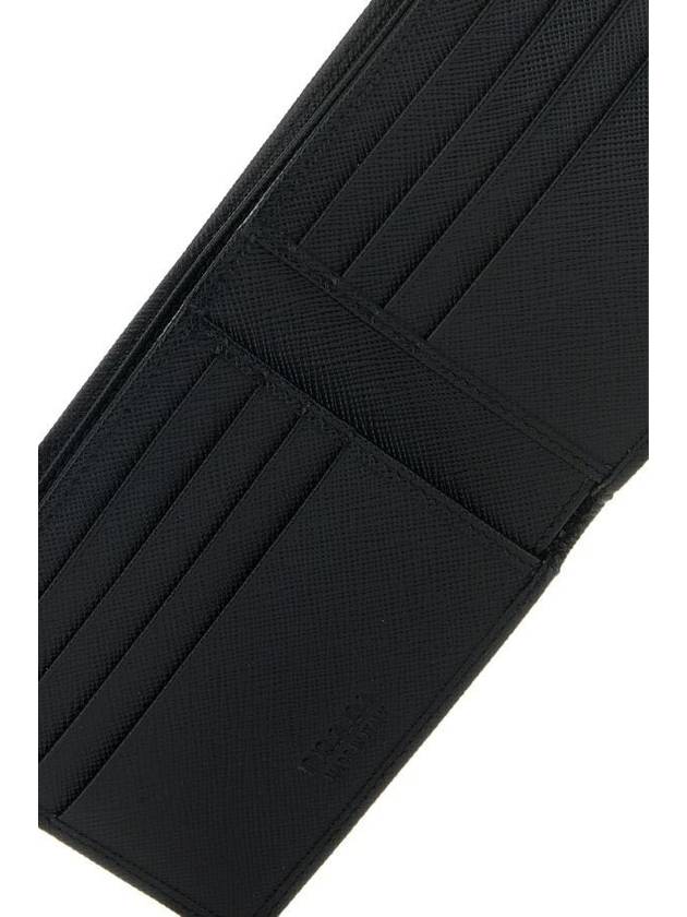 Triangle Logo Re-Nylon Half Wallet Black - PRADA - BALAAN 4