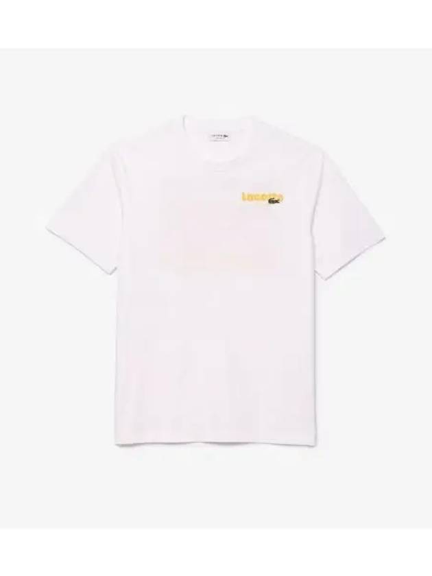 Men s SUMMER Pack Pigment Print T Shirt White - LACOSTE - BALAAN 1