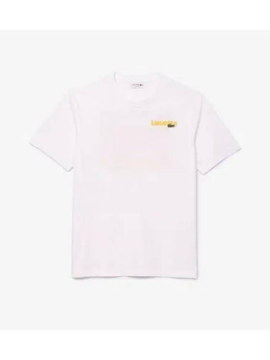 Men s SUMMER Pack Pigment Print T Shirt White - LACOSTE - BALAAN 1