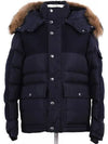 Logo Patch Fur Down Quilted Padding Jumper ALPHAND 4187325 - MONCLER - BALAAN 5