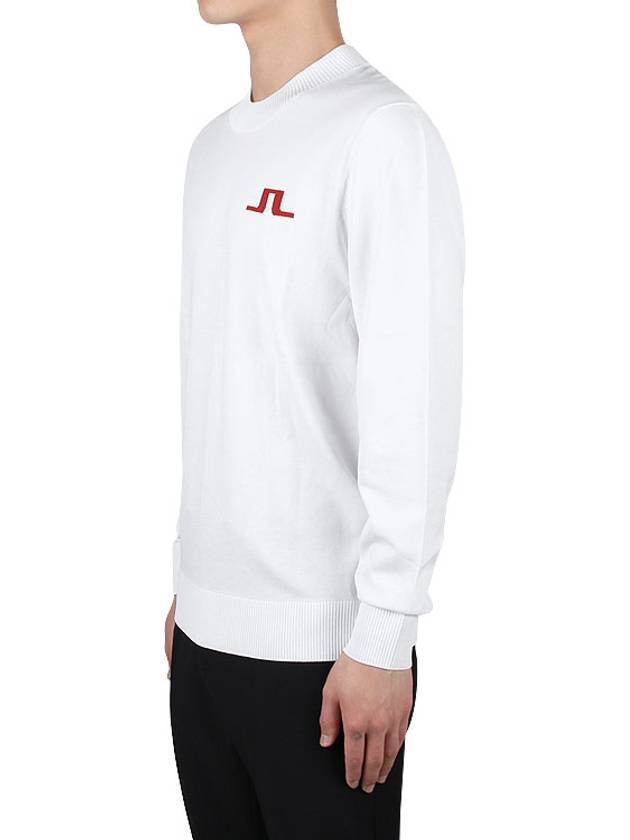 Gus Logo Regular Fit Knit Top White - J.LINDEBERG - BALAAN 4