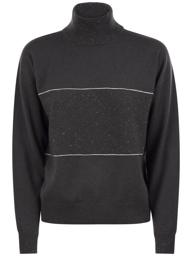 Mock-neck sweater in wool, silk, cashmere with lurex - PESERICO - BALAAN 1