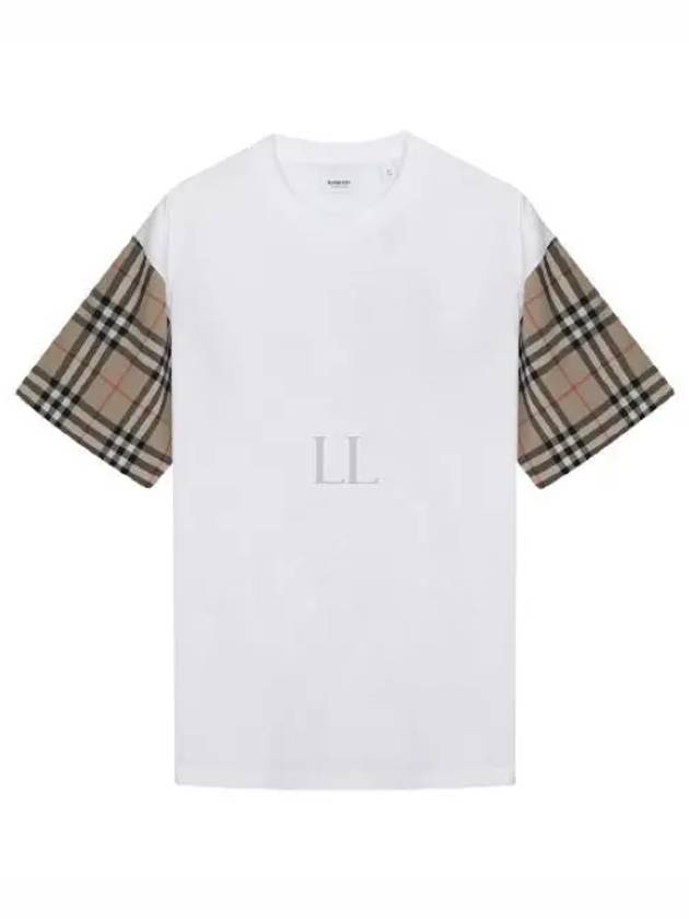 Vintage Check Sleeve Short Sleeve T-Shirt White - BURBERRY - BALAAN 2