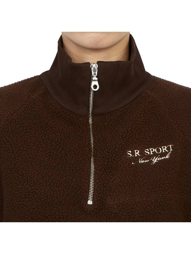 Embroider Logo Sweatshirt Brown - SPORTY & RICH - BALAAN 9