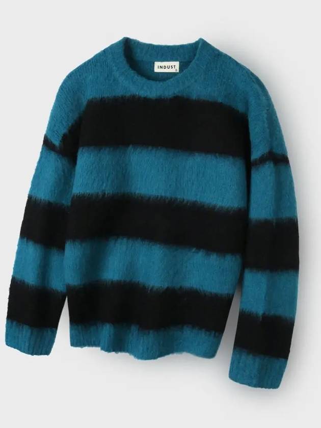 Wool brush striped knit black - INDUST - BALAAN 6