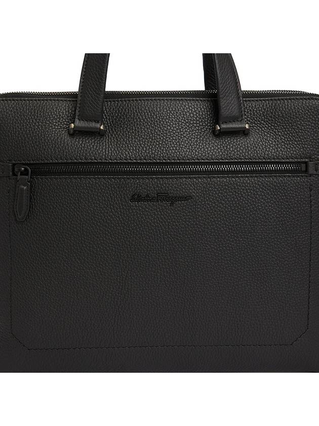 Double Pocket Zipper Briefcase Black - SALVATORE FERRAGAMO - BALAAN 10