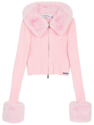 House of Sunny VOL20200 PINK Women s Zip up Cardigan - HAUS OF HONEY - BALAAN 1