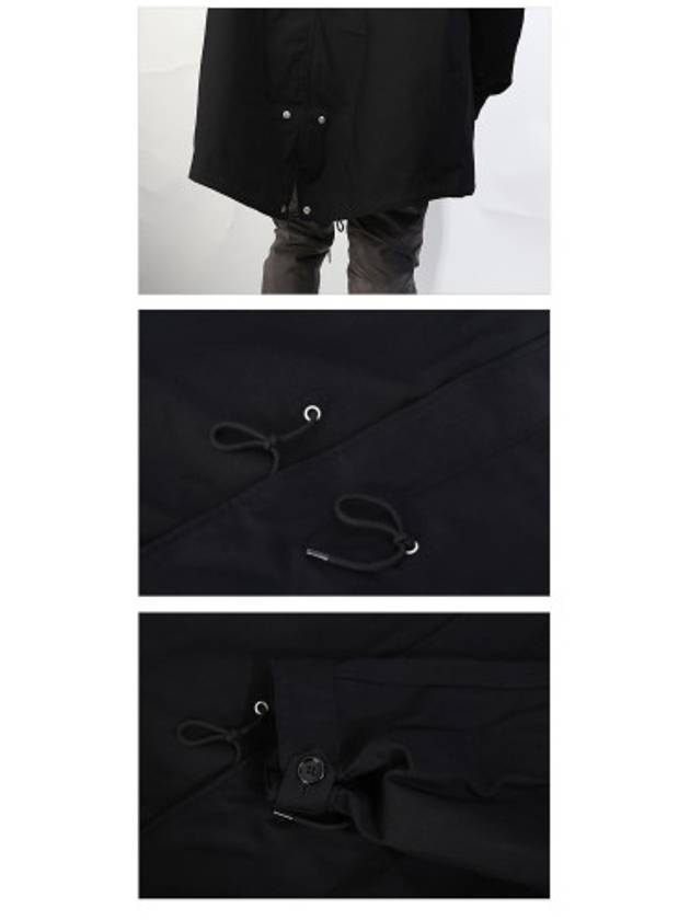 back printing parka jacket black - RAF SIMONS - BALAAN.