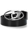 B 1DR D Logo Buckle Leather Belt Black - DIESEL - BALAAN 2