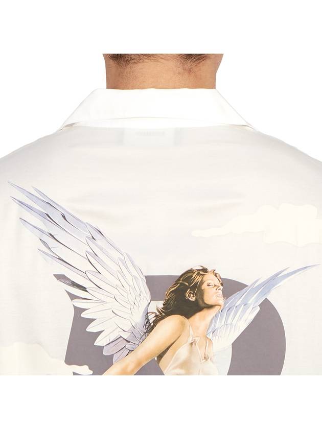 Men's Storms In Heaven Short Sleeve Shirt White - REPRESENT - BALAAN 8