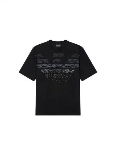 Men s Gradient Eagle Logo T Shirt Black 270895 - EMPORIO ARMANI - BALAAN 1