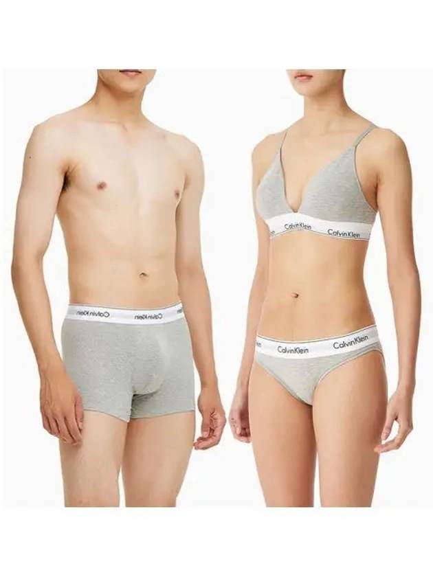 UNDERWEAR Modern Cotton Triangle Trunk 2 Pack Set Gray - CALVIN KLEIN - BALAAN 1