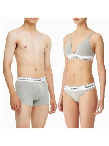 UNDERWEAR Modern Cotton Triangle Trunk 2 Pack Set Gray - CALVIN KLEIN - BALAAN 1