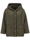 Greenmo Reversible Water Repellent Hooded Padding Green - MAX MARA - BALAAN 2