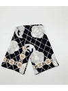 Camellia Square Silk Muffler Black - CHANEL - BALAAN 5