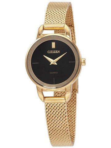 Citizen Gold-Tone Stainless Quartz Black Dial Ladies Watch EZ7002-54E - CITIZEN - BALAAN 1