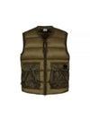 Lens Detail Zip-Up Quilted Vest Green - CP COMPANY - BALAAN 2