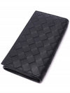 Intrecciato Leather Long Wallet Black - BOTTEGA VENETA - BALAAN 6