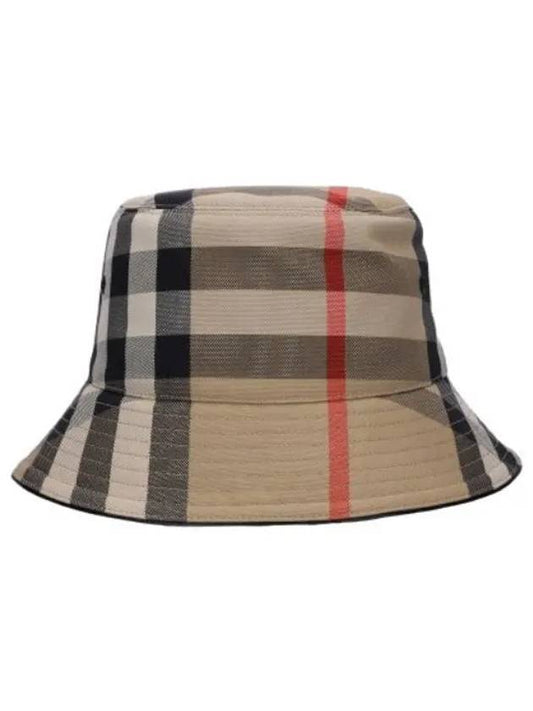 Exasperated Check Cotton Bucket Hat Archive Beige - BURBERRY - BALAAN 1