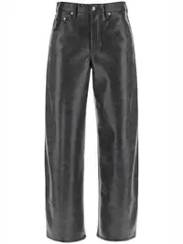 Agold Women s Recycled Leather Straight Pants Gray - AGOLDE - BALAAN 1