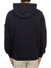 Men's Garment Dyed Malfile Zip Up Hoodie Navy - STONE ISLAND - BALAAN 5