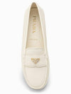 Women's Ivory Leather Loafer 1DD082005ATG White BPG - PRADA - BALAAN 3