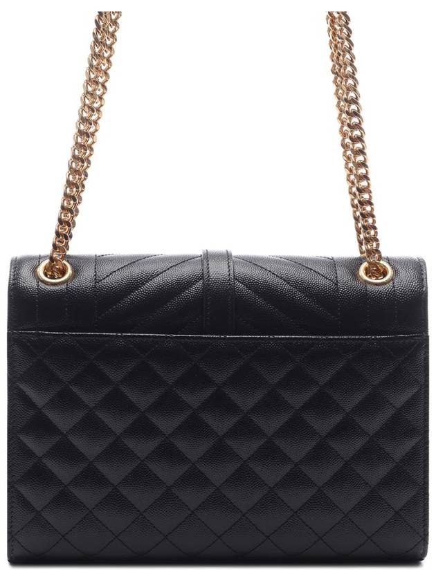 Gold Matelass Grain De Poudre Envelope Medium Shoulder Bag Black - SAINT LAURENT - BALAAN 5