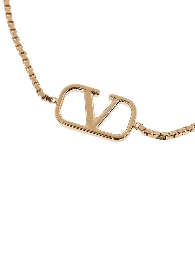 V logo signature metal bracelet gold - VALENTINO - BALAAN 4