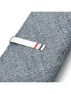 Men's Tricolor Stripe Point Sterling Silver Clip Tie Pin - THOM BROWNE - BALAAN 5