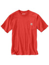 Pocket short sleeve t shirt fire red heather K87 R68 - CARHARTT - BALAAN 2