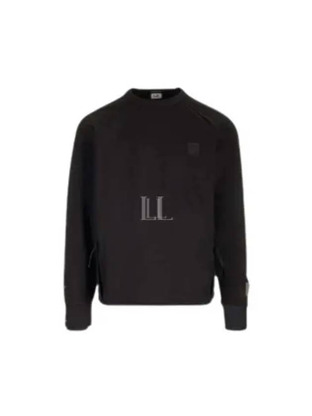 Metropolis Series Stretch Fleece Pocket Sweatshirt Black - CP COMPANY - BALAAN 2