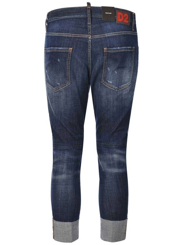 24FW Denim Straight Pants S74LB1590 S30664 470 NAVY BLUE - DSQUARED2 - BALAAN 4