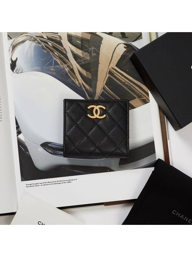 Women s CC Logo Flap Bicycle Wallet Black - CHANEL - BALAAN 3