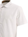 Men's Logo Cotton Short Sleeve Shirt White - BURBERRY - BALAAN 5