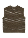 Men's Olive Oil Mesh Vest Khaki - IOEDLE - BALAAN 4