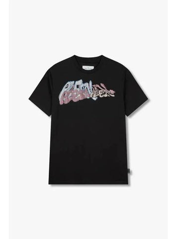 Men s Graffiti Glass T Shirt Black - PHILIPP PLEIN - BALAAN 1