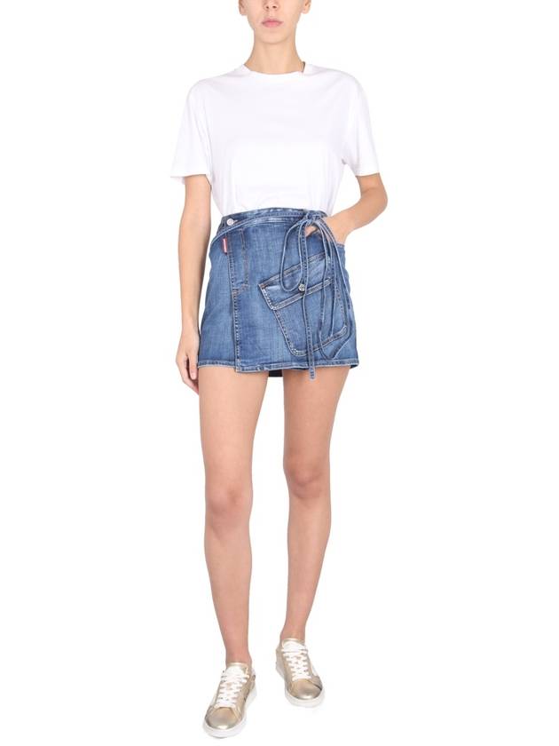 Denim Skirt S72MA0922 S30342470 BLUE - DSQUARED2 - BALAAN 3