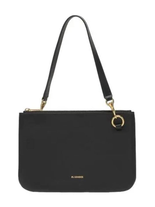 Medium logo shoulder bag black - JIL SANDER - BALAAN 1