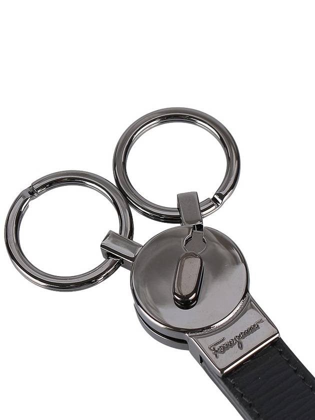 Gancini Revival Key Holder Black - SALVATORE FERRAGAMO - BALAAN 6