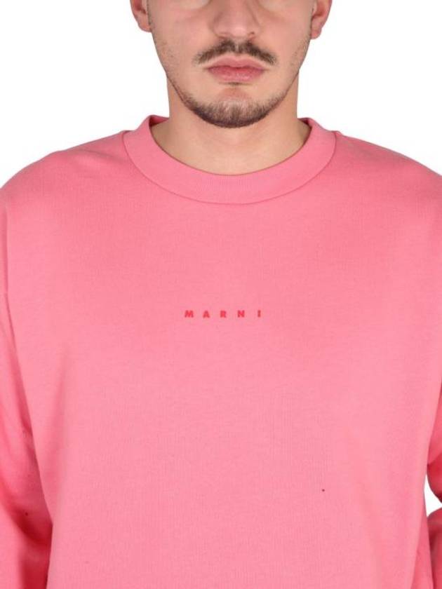 Mini Logo Organic Cotton Sweatshirt Pink - MARNI - BALAAN 5